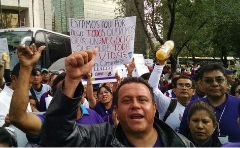 Marchan contra Angélica Fuentes