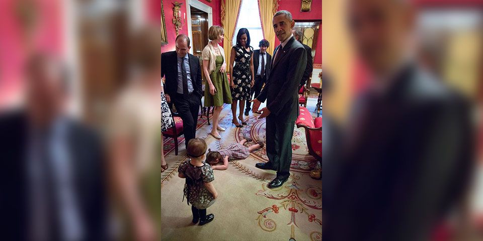 Niña hace berrinche a Obama en la Casa Blanca Niña hace berrinche a Obama en la Casa Blanca