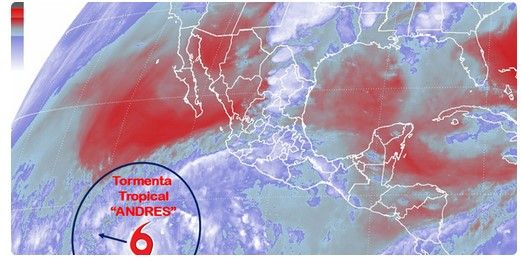 Andrés causará lluvias fuertes en el sureste del país Andrés causará lluvias fuertes en el sureste del país