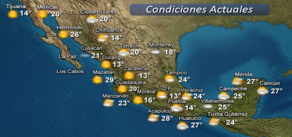Pronóstico del tiempo para este sábado