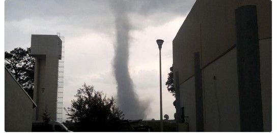 Se forma tornado sobre Ciudad Serdán
