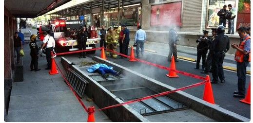 Fallece peatón al caer a una mufa