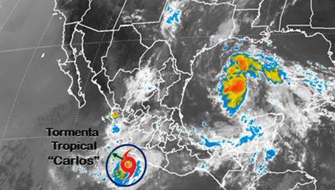 Carlos provocará lluvias en el occidente y sur del país