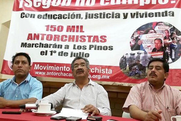 Antorchistas anuncian megamarcha en la Ciudad de México
