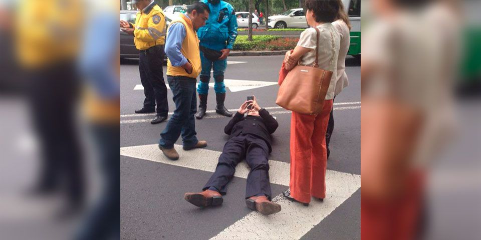 Hombre atropellado en Paseo de la Reforma