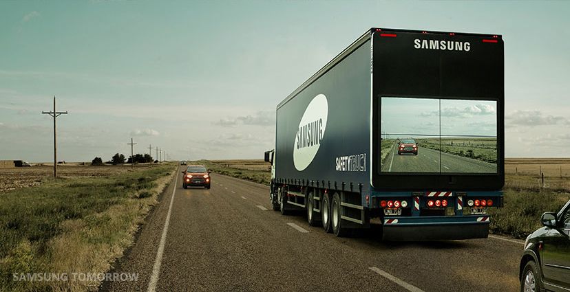 Un tráiler con pantalla podría hacer más segura la carretera Un tráiler con pantalla podría hacer más segura la carretera