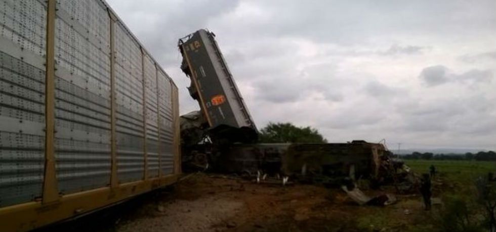 Descarrila tren en Aguascalientes