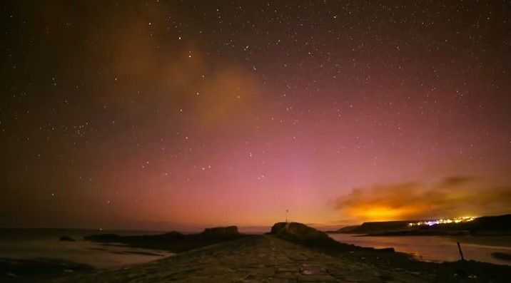 Video: aurora boreal roja vista desde la Tierra