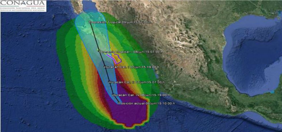 Huracán Blanca tocará tierra el lunes Huracán Blanca tocará tierra el lunes