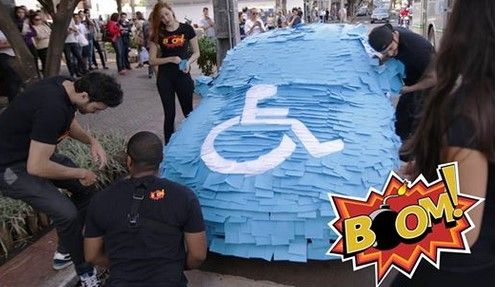 Exhiben a automovilista por estacionarse en lugar reservado Exhiben a automovilista por estacionarse en lugar reservado