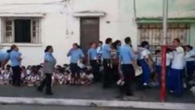 Evacúan a 65 niños por fuga de gas en kinder de Veracruz