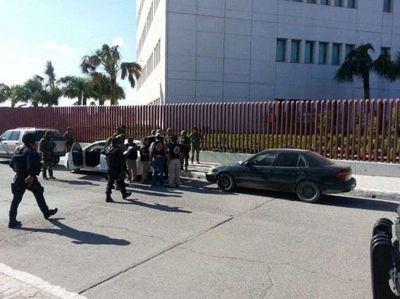 Estalla granada en edificio del PJF en Matamoros. Hay 4 heridos