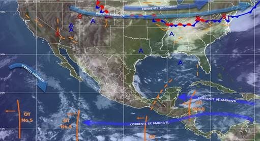 Continuarán las lluvias en gran parte del territorio nacional