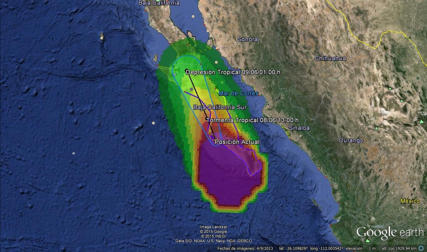 Tormenta tropical Blanca toca tierra