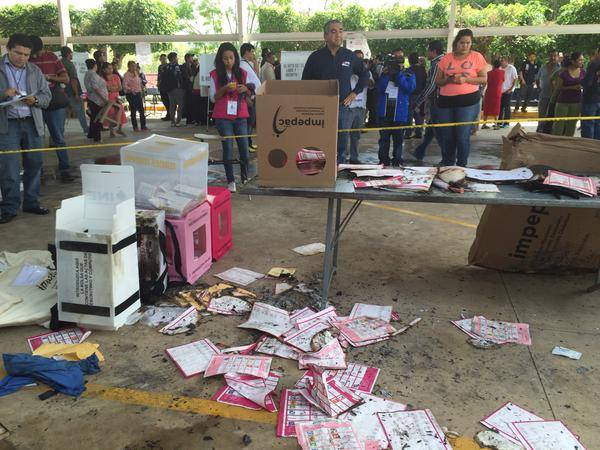 Dos heridos en intento de quema de casillas en Jiutepec