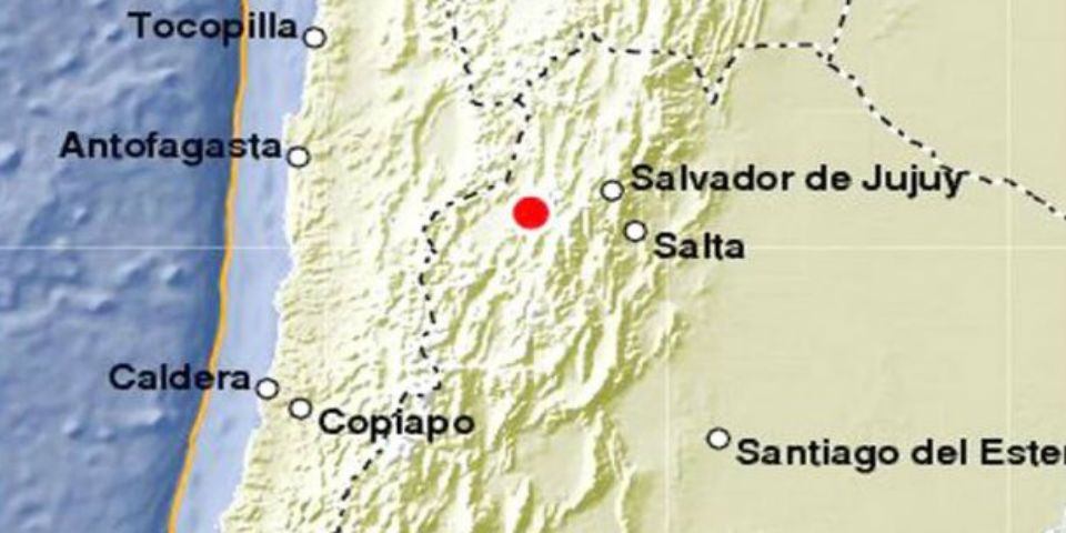 Registran sismo magnitud 6 en Chile Registran sismo magnitud 6 en Chile