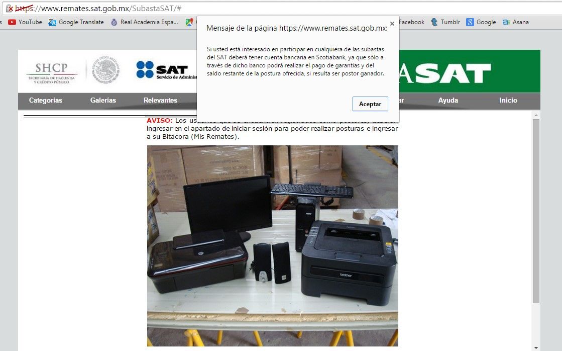 Adiverte SAT sobre fraudes en subastas gubernamentales