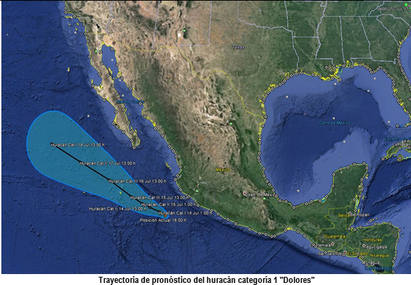 Dolores ya es huracán categoría 1