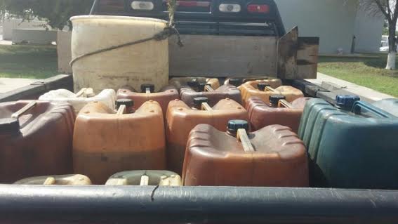 Aseguran 590 litros de gasolina y diésel en Sabinas
