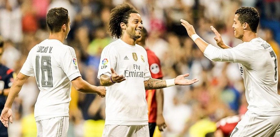 Video: Ronaldo y Rodríguez juegan broma a Marcelo
