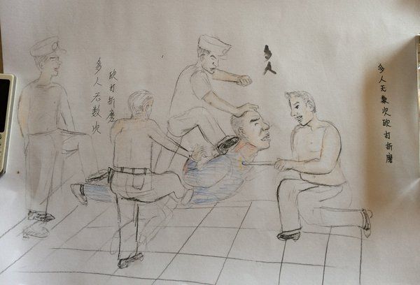 Impactantes dibujos evidencian las prácticas de tortura en China