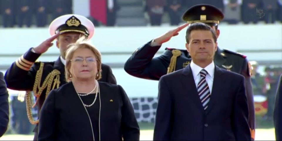 EPN le da la bienvenida oficial a Michelle Bachelet