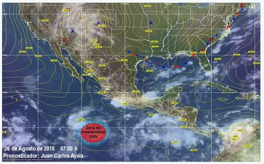 Inestabilidad en el Pacífico podría convertirse en ciclón Inestabilidad en el Pacífico podría convertirse en ciclón