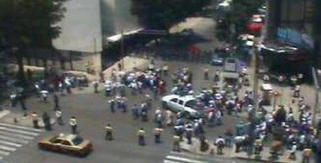 Manifestaciones en Reforma y avenida Politécnico