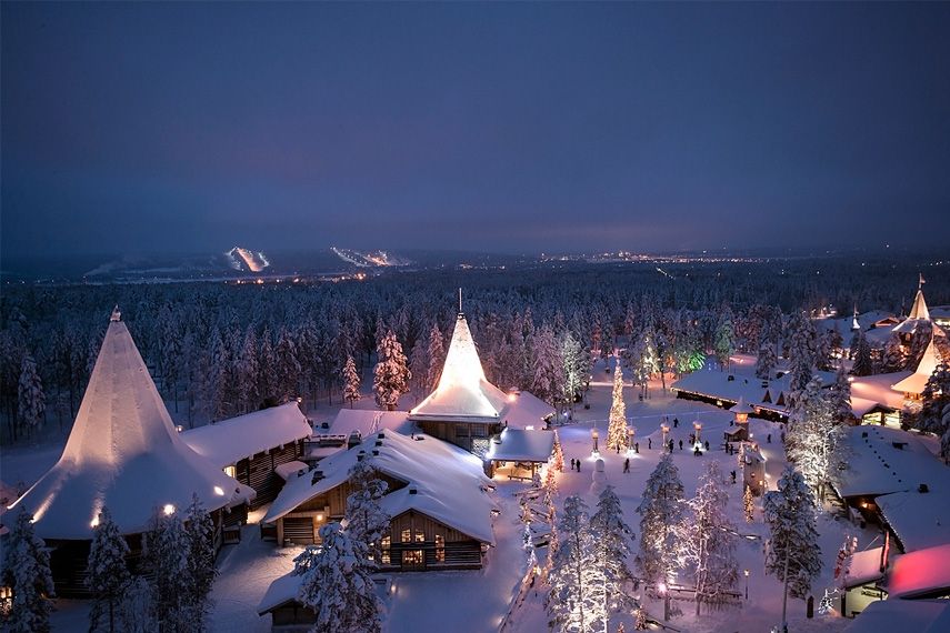 El lugar donde está la oficina de Santa Claus El lugar donde está la oficina de Santa Claus