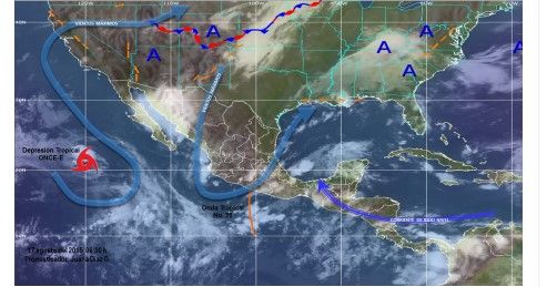 Persistirán las lluvias en el país