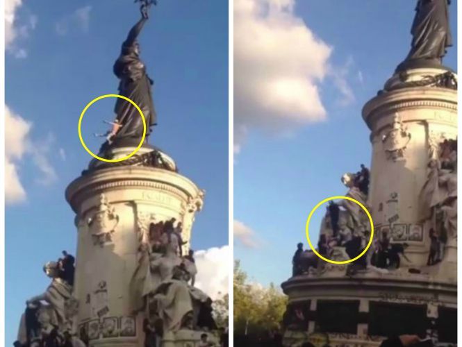 Video: joven muere al intentar escalar monumento