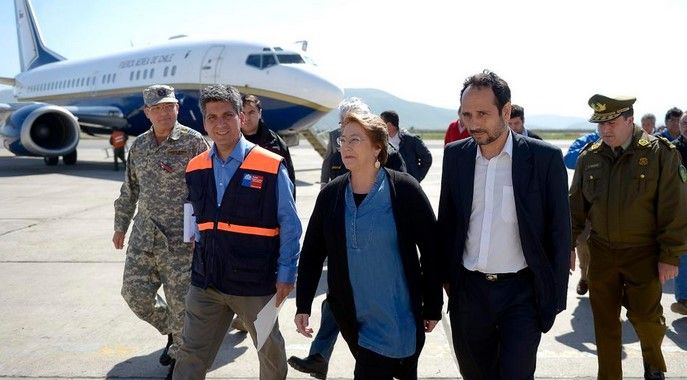 Michelle Bachelet visita región de Coquimbo por sismo
