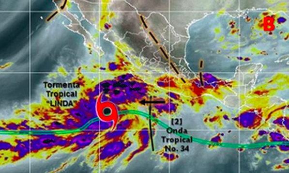 Se forma la tormenta tropical Linda en el Pacífico