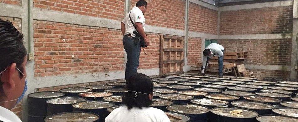 Incautan 28 mil litros de precursores químicos en Chiapas