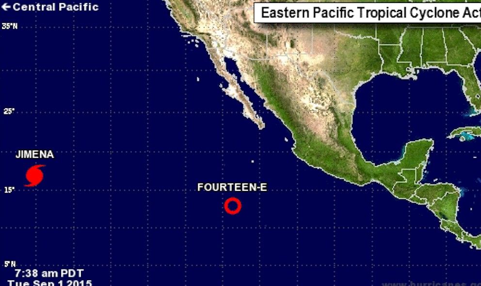 Nace tormenta tropical Kevin al suroeste de Baja California Sur