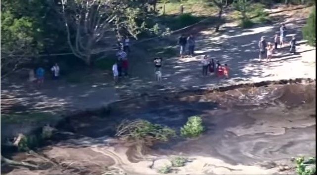 Mar se traga un trozo de isla en Australia