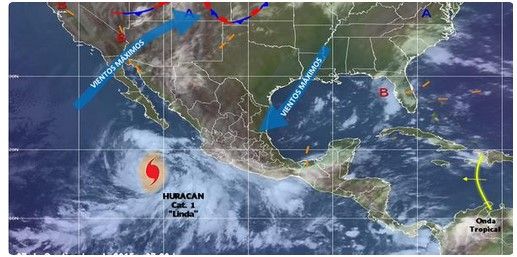 Linda asciende a huracán categoría 2