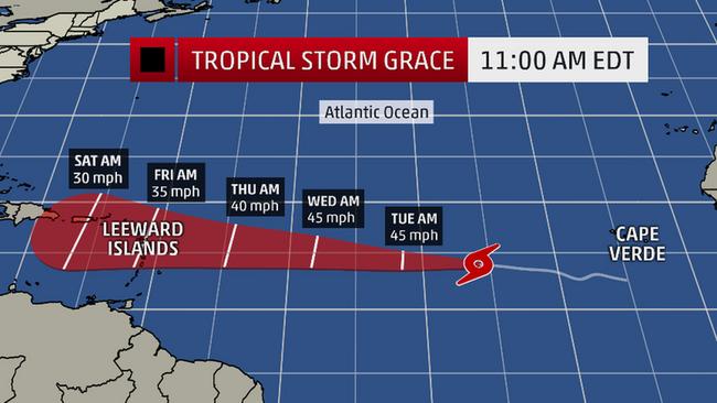 Tormenta tropical Grace avanza hacia el Caribe