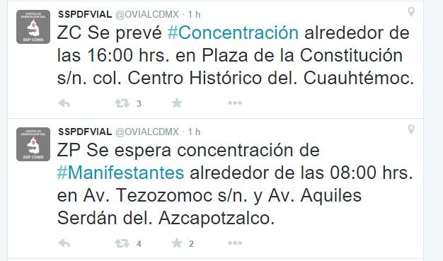 Manifestaciones podrían afectar vialidades del DF - 112