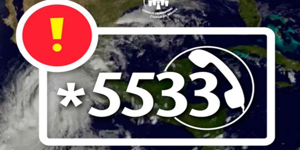 Habilitan línea gratuita para reportes por el Huracán Patricia