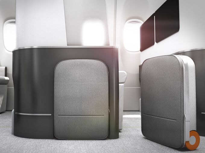 Compañía imagina y planea la aerolínea del futuro - 635803378241658840-In-click-class-carry-on-luggage-would-snap-into-the-seat