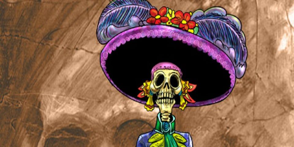 La Catrina mexicana da la bienvenida en La Casa Blanca La Catrina mexicana da la bienvenida en La Casa Blanca