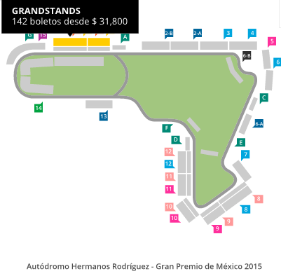 Se disparan precios de reventa para Gran Premio de México - Grandstands