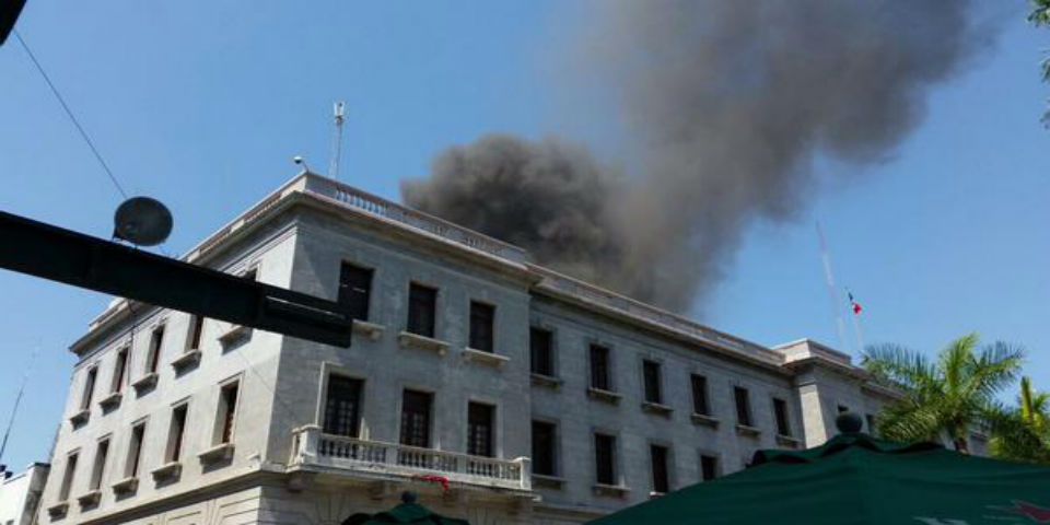 Conato de incendio en palacio municipal de Tampico