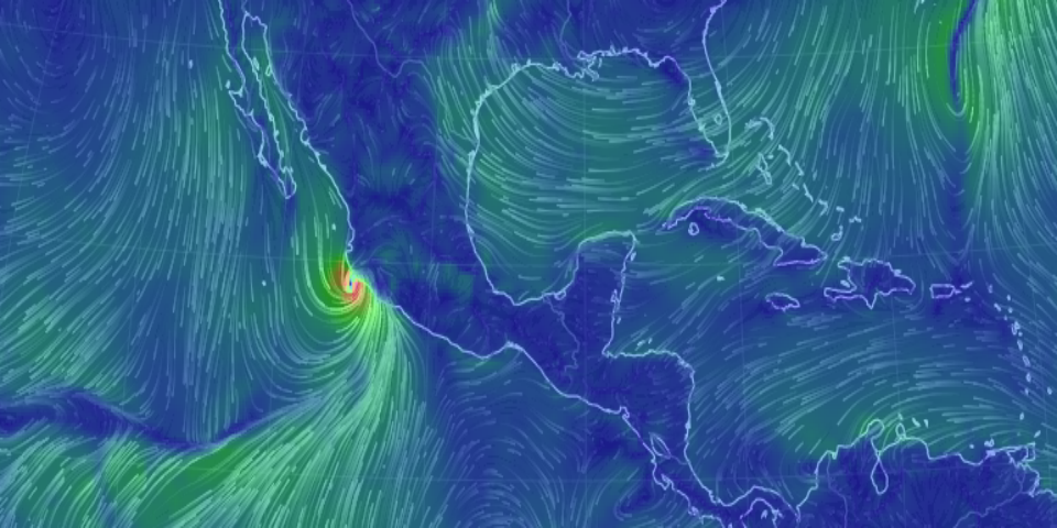 Huracán Patricia en tiempo real