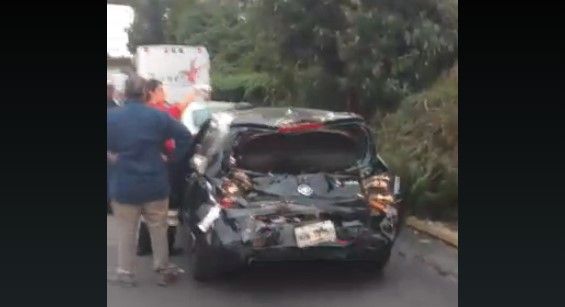 Siete lesionados por choque en la Autopista México Toluca