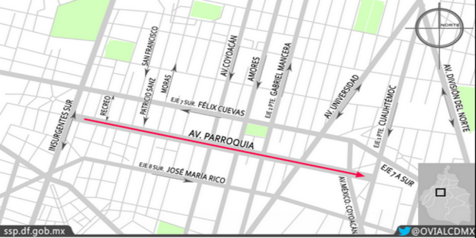 Cambian el sentido de la calle Parroquía