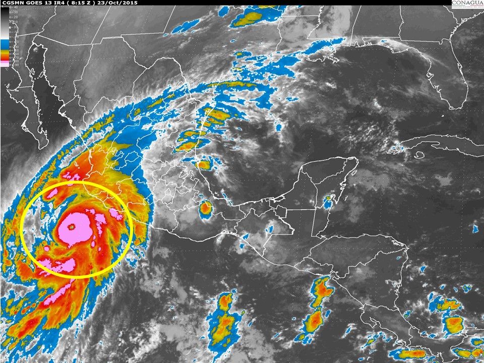 Patricia, el huracán más intenso del Pacífico oriental
