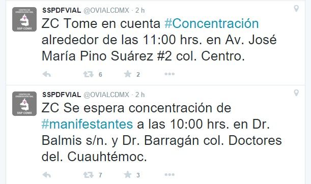 Habrá dos manifestaciones en la zona centro del Distrito Federal - yui