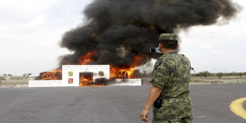 Incineran 11 toneladas de mariguana en Reynosa